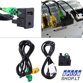 BMW E87 / E88 / E90 / E91 / E91 / E93 / F07GT /F10 / F11 /  F18 / F13 / F01 /  F25 / E71 / E89  AUX laidas